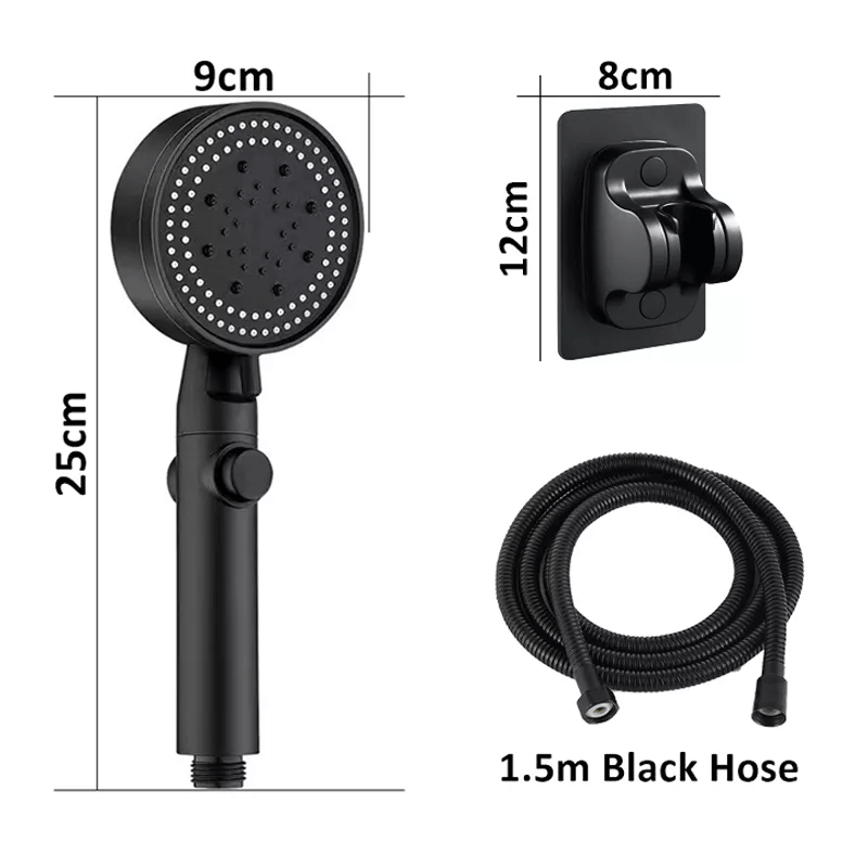 Shower Head with 5 Settings and Push Button Control