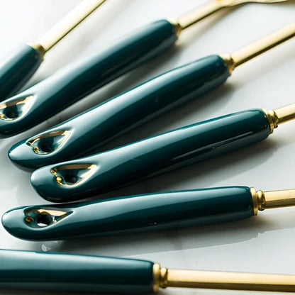 Elegant Gold-Plated Kitchen Utensil Collection