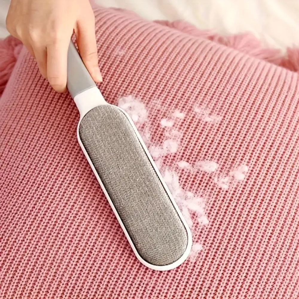 QuickClean Dual-Sided Lint Brush for Effortless Hair Removal