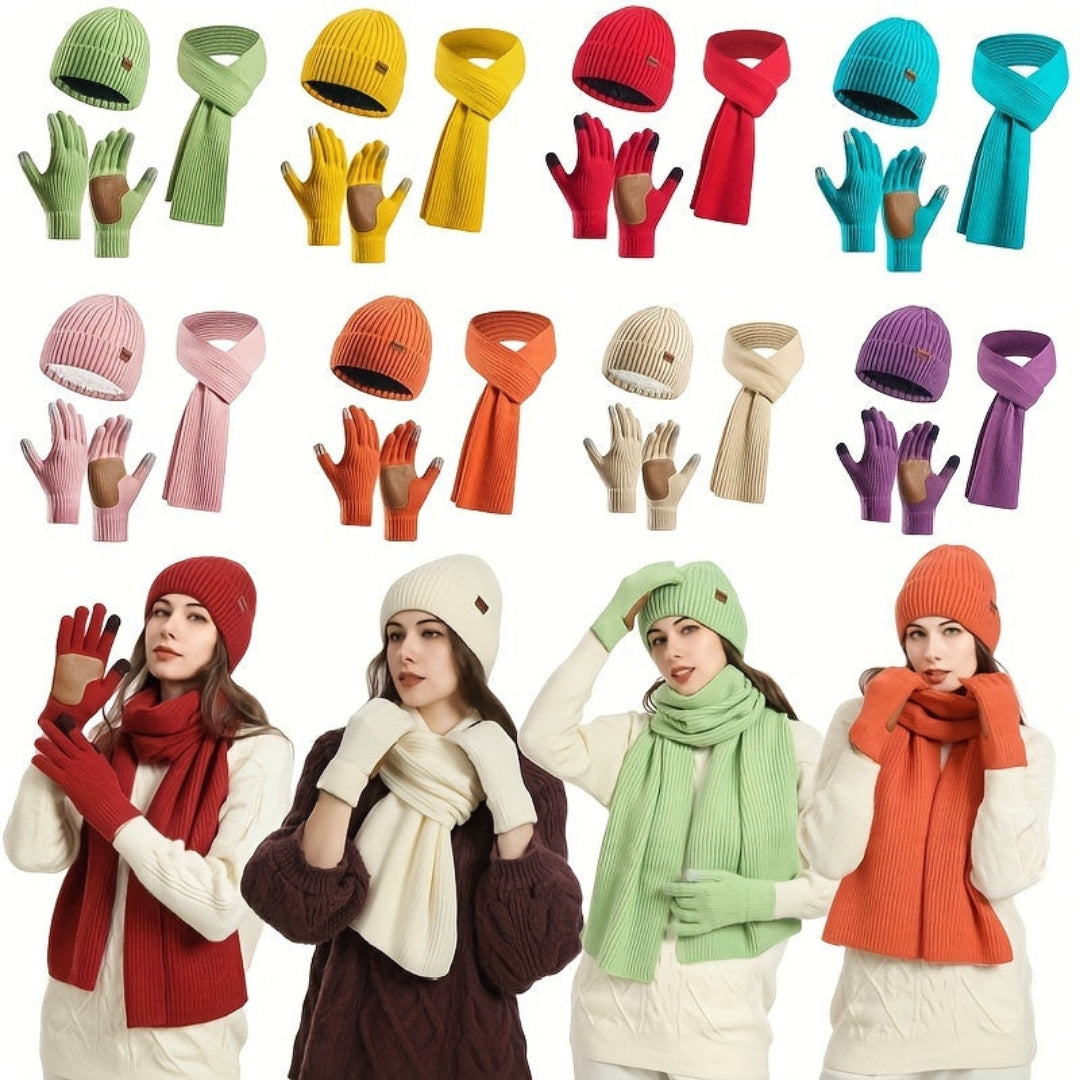 Cozy Knitted Winter Set - 3 Pieces for Warmth