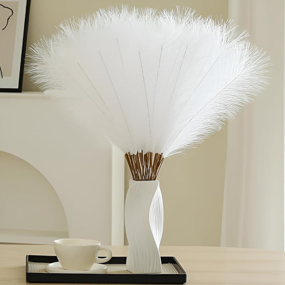 Chic Faux Grass Stems for Home Décor | Set of 3
