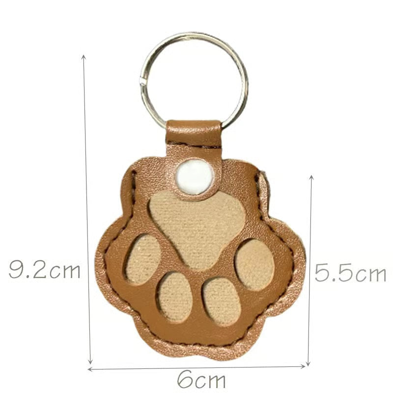 Paw Print Memorial Keychain with Inner Compartment