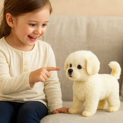 Life-Like Plush Toy Puppy with Electronic Features