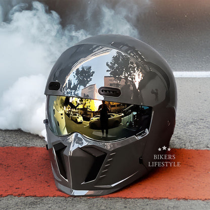 Classic Retro Motorcycle Helmet - DOT and ECE Certified Timeless Design