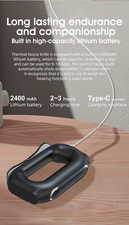 Electric Muscle Scraper with Heat – Fascia Massage Tool, Vibration & Microcurrent