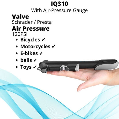 Compact Bicycle Pump - Portable Handheld Air Inflator
