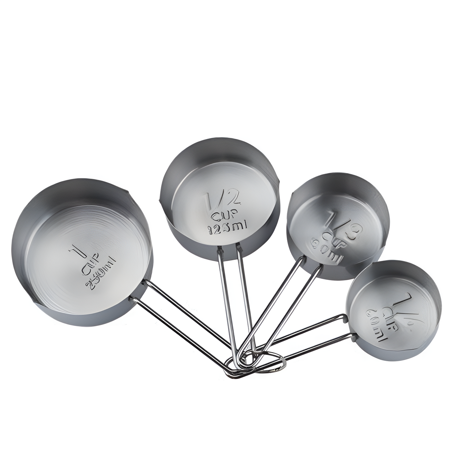 Elegant Stainless Steel Measuring Cup Set | 4 Essential Sizes