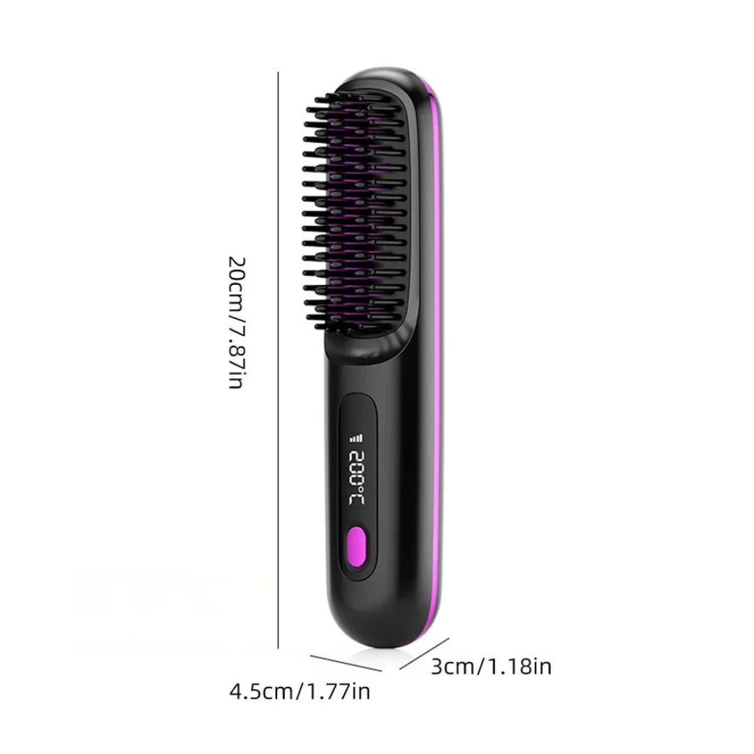 Straightening Brush with Heat – Quick Smoothing and Frizz Control