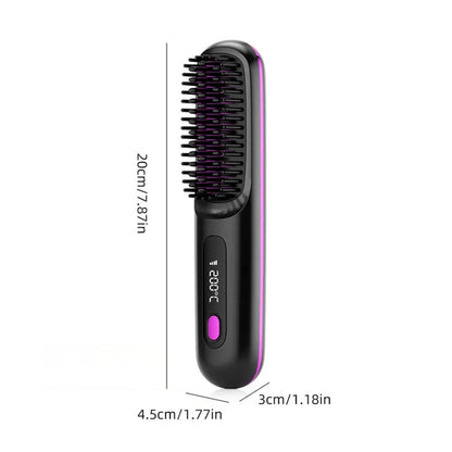 Straightening Brush with Heat – Quick Smoothing and Frizz Control