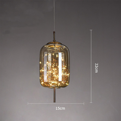 Adjustable Ceiling Pendant Light with Decorative LED Design