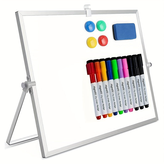 Double-Sided Magnetic Whiteboard - Portable with Stand