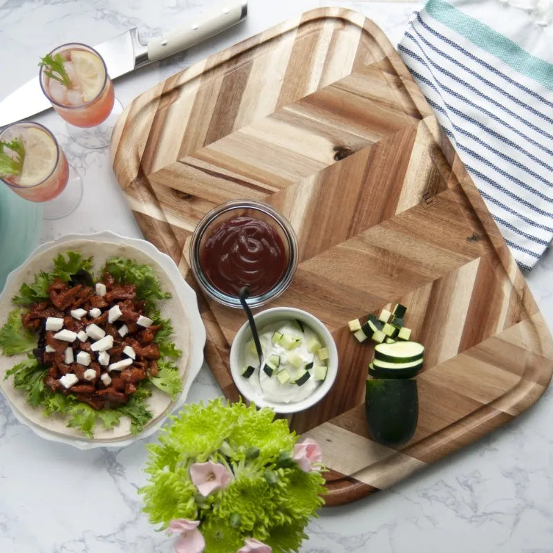 Elegant 13"x19" Bamboo Cutting and Serving Board
