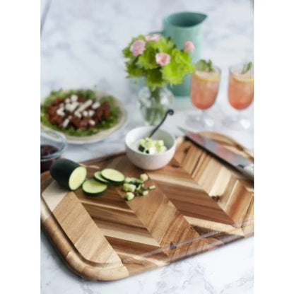Elegant 13"x19" Bamboo Cutting and Serving Board