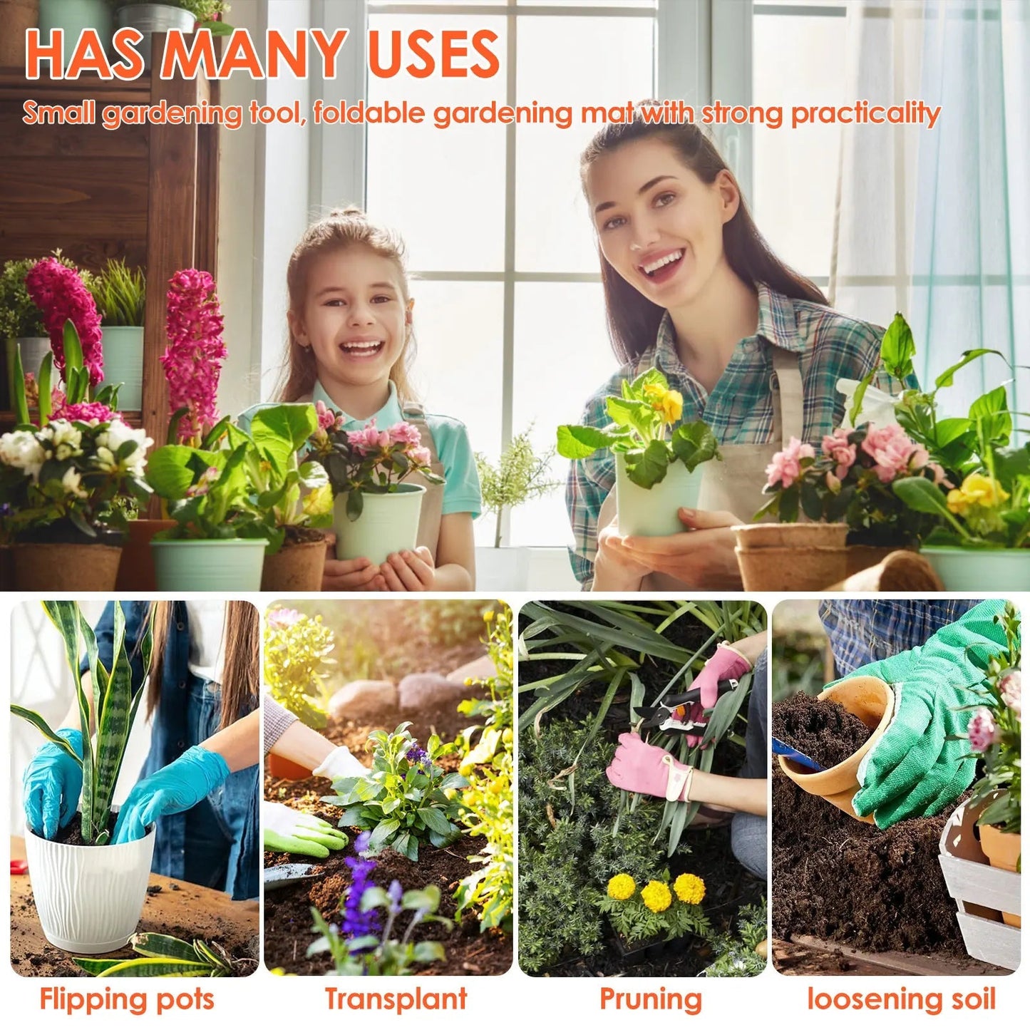 Mini Gardening Tool Set – 13 or 16 Pieces with Repotting Mat for Succulents & Bonsai