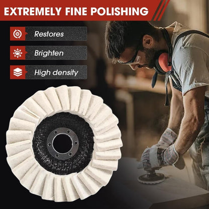 Premium Wool Felt Polishing Pad 125 mm | Durable for Metal & Wood