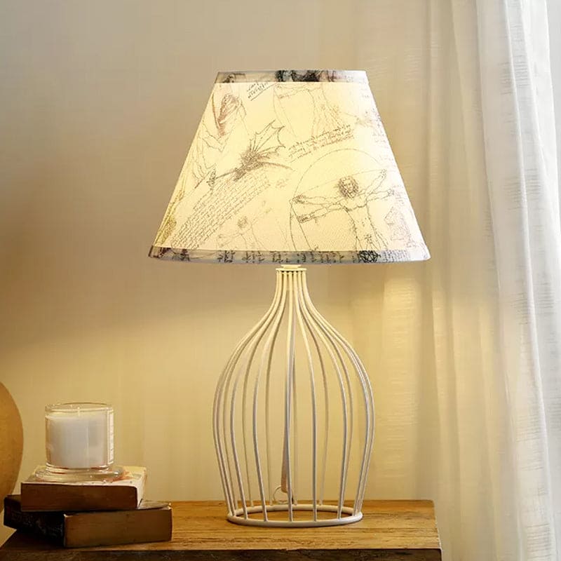 Stylish Metal Lamp Featuring Cone-Shaped Shade