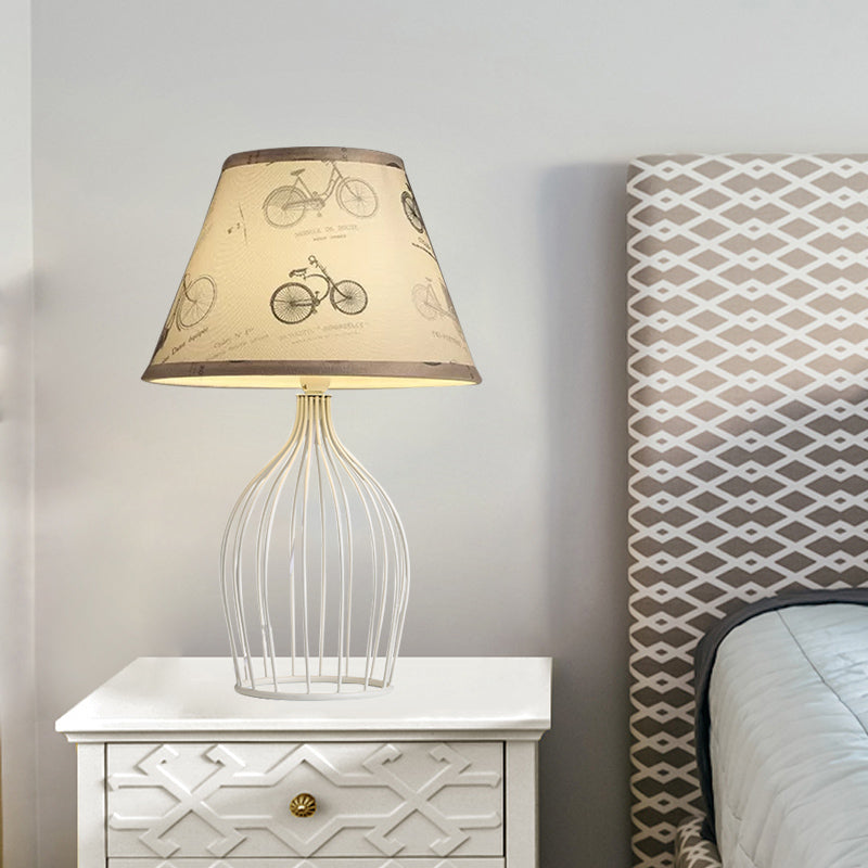 Stylish Metal Lamp Featuring Cone-Shaped Shade