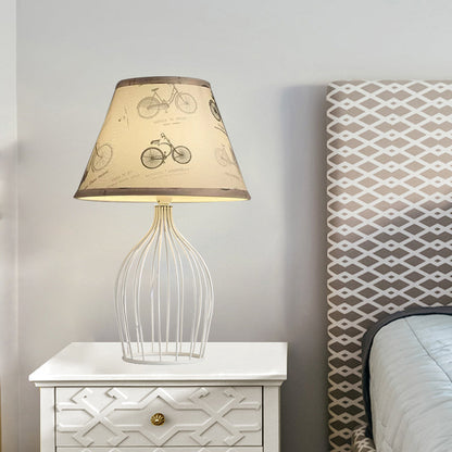 Stylish Metal Lamp Featuring Cone-Shaped Shade