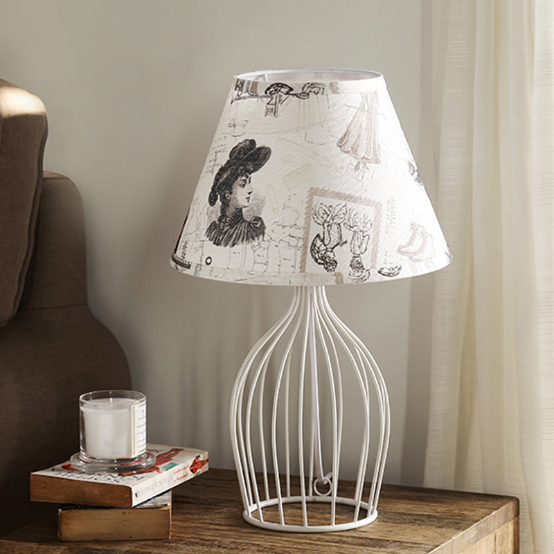 Stylish Metal Lamp Featuring Cone-Shaped Shade