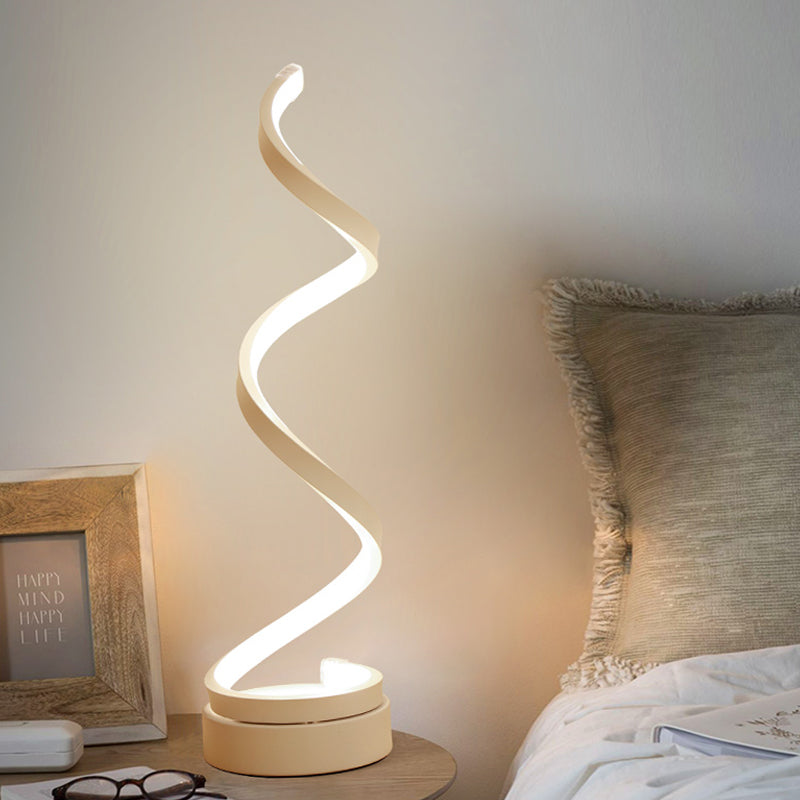 Chic LED Desk Lamp with Spiral Design