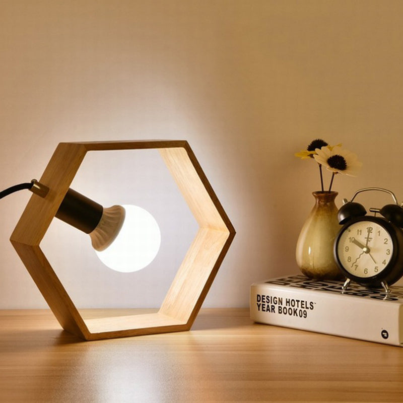 Chalet Style Wooden Table Lamp