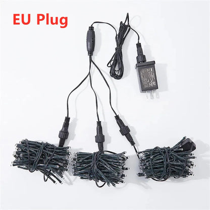 3-in-1 Waterproof LED Christmas String Lights with Meteor Effect – 360 LEDs for Outdoor Use