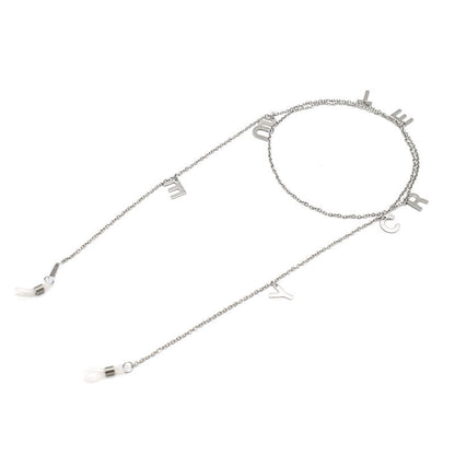 Eyewear Necklace with Alphabet Pendant