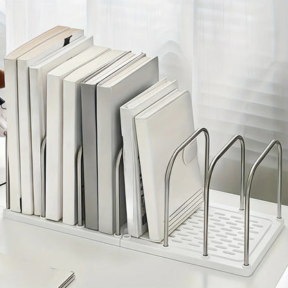 Modern Office Organizer for Desk | Vertical File and Book Holder | Minimalist Design | Plastic