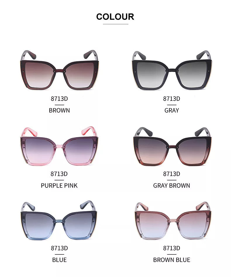 Trendy Square Sunglasses in Retro Style