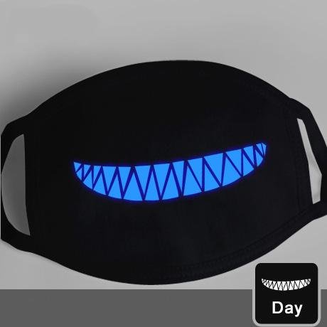 Glow-in-the-Dark Mask for Mouth and Nose Protection