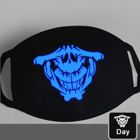 Glow-in-the-Dark Mask for Mouth and Nose Protection