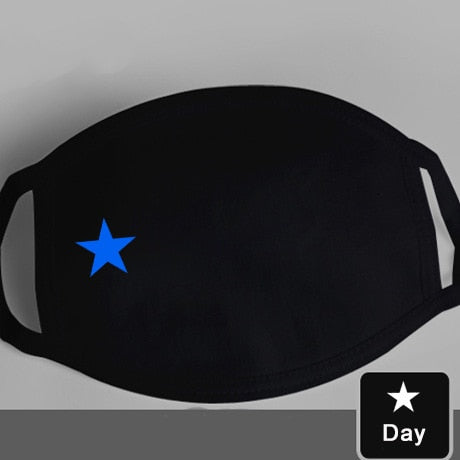 Glow-in-the-Dark Mask for Mouth and Nose Protection