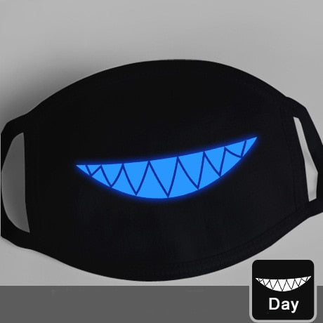 Glow-in-the-Dark Mask for Mouth and Nose Protection