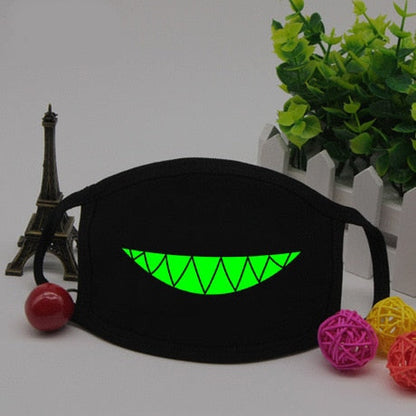 Glow-in-the-Dark Mask for Mouth and Nose Protection