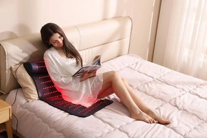 Infrared Heat Pad for Body Relief – Red Light Therapy Mat with Neck Support, 660nm & 850nm