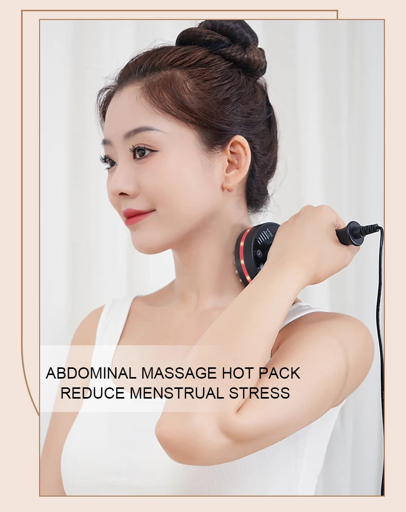 Heat-Enabled Electric Gua Sha Massager | Microcurrent Massage Brush for Back, Arms, Legs & Muscle Relief