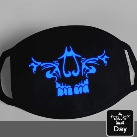 Glow-in-the-Dark Mask for Mouth and Nose Protection