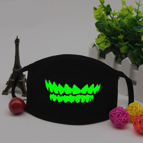 Glow-in-the-Dark Mask for Mouth and Nose Protection