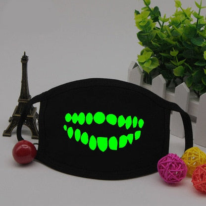 Glow-in-the-Dark Mask for Mouth and Nose Protection