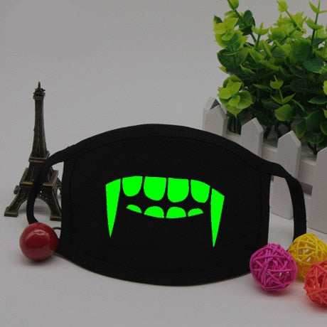 Glow-in-the-Dark Mask for Mouth and Nose Protection