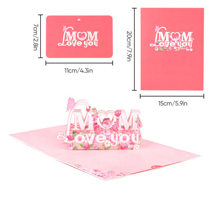 Elegant 3D Floral Pop-Up Card for Mother's Day Gift
