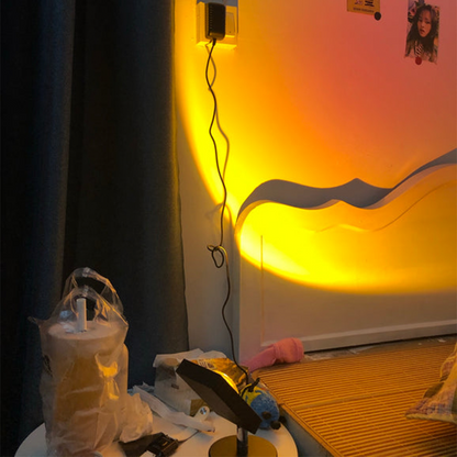 Decorative Table Lamp with Warm LED Sunset Ambient Light