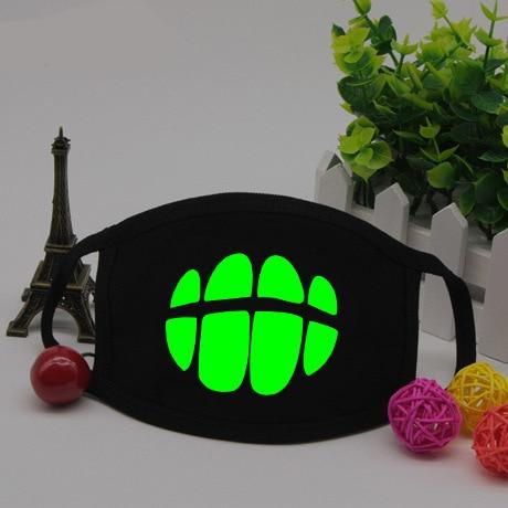 Glow-in-the-Dark Mask for Mouth and Nose Protection