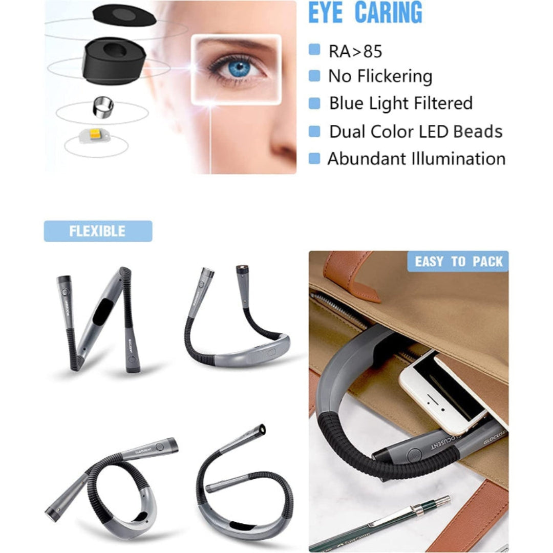LED Reading Light with Adjustable Brightness for Energy Savings