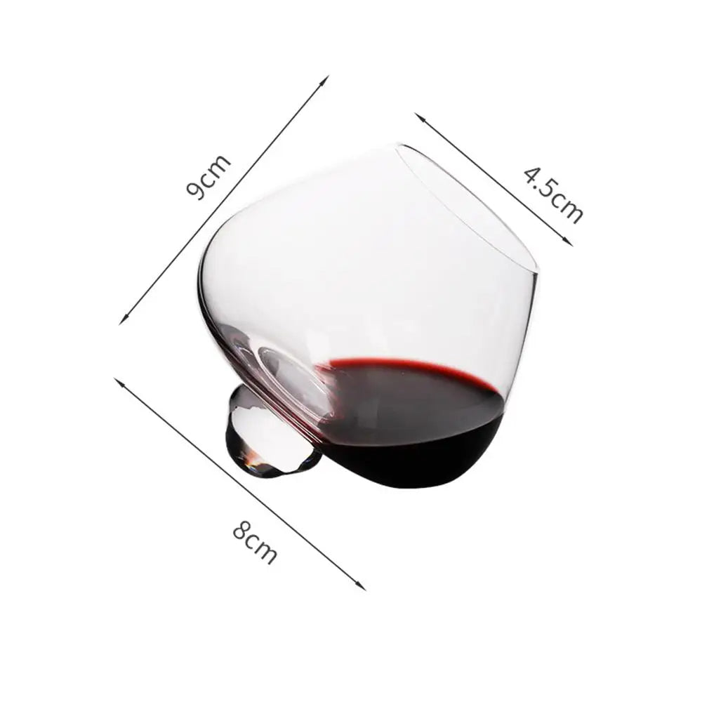 Rotating Tumbler for Cocktails, Wine, and Other Drinks - Belly Glass