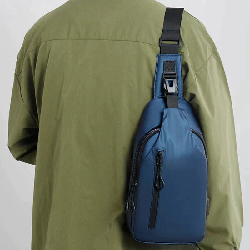 Water-Resistant Crossbody Bag with Anti-Theft Features for Urban Use