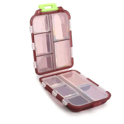 Compact Pill Organizer with 10 Compartments