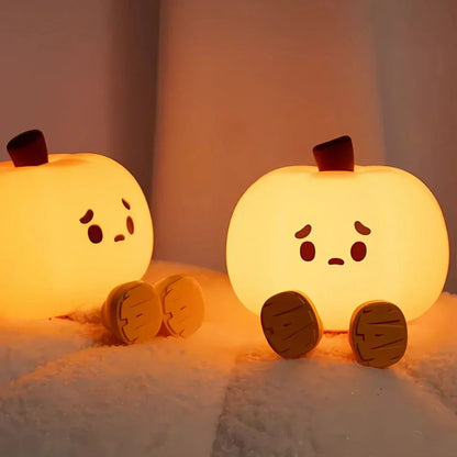 Touch-Controlled Rechargeable Night Light Lamp – Portable Squeeze Design