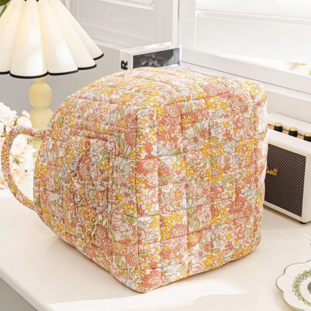 Elegant Floral Fabric Organizer Basket