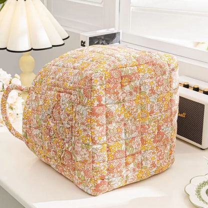 Elegant Floral Fabric Organizer Basket